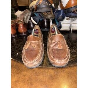 Born Shoes Mens Size 11 Brown Leather Tassel Loafers Casual Comfort Vintage